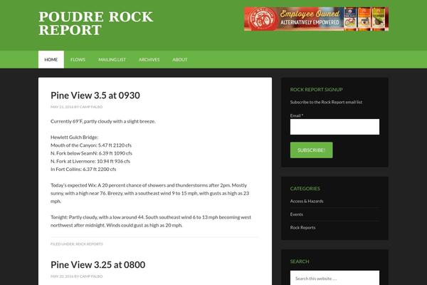 poudrerockreport.com site used Stunning Press
