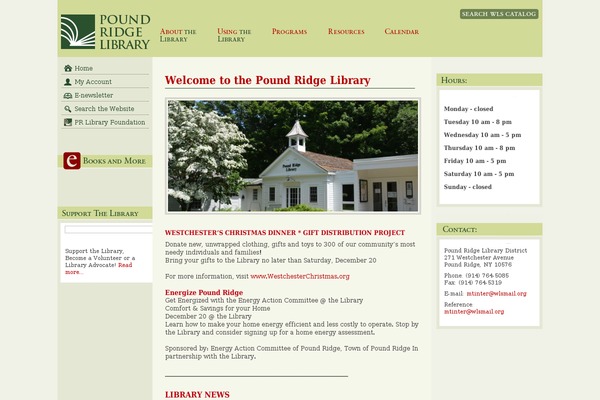 poundridgelibrary.org site used CutLine 1.4