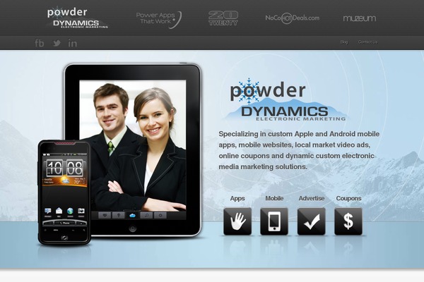 Powder theme site design template sample