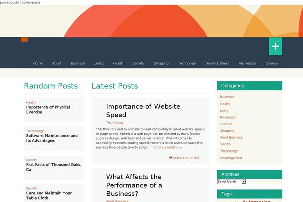 power-posts.com site used WP FlatThirteen