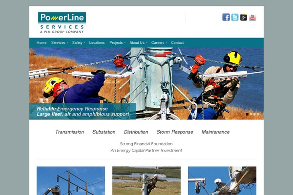 powerlinesinc.com site used Shapes