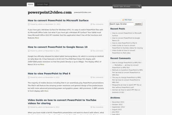 zBench theme site design template sample