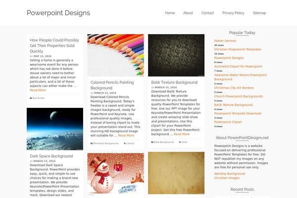 Hueman theme site design template sample