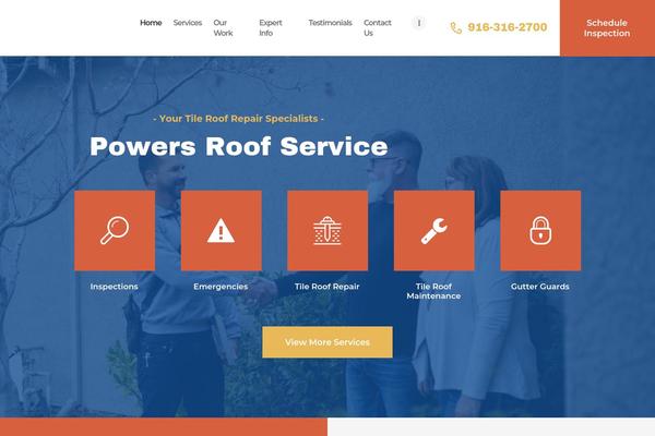 HomeRoofer theme site design template sample
