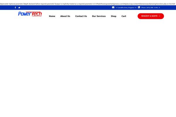 Manufacturing theme site design template sample