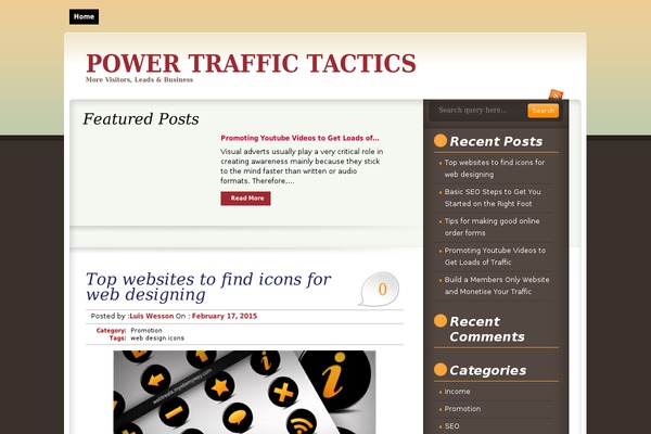 Sienna theme site design template sample
