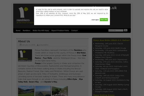 Site using Cookie-warning plugin
