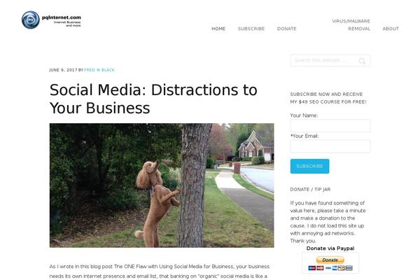 Site using The Social Links plugin