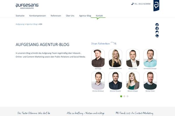 pr-agentur-blog.de site used Aufgesang