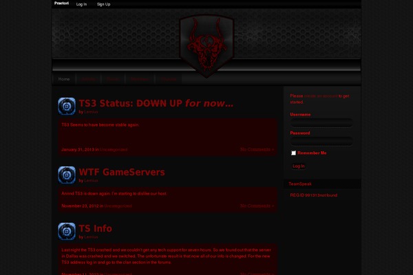 Site using BuddyBar Widget plugin