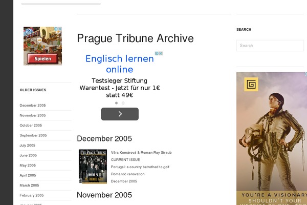 Magazine theme site design template sample