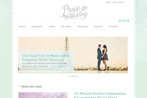 praisewedding.com site used Praise-wedding-v2