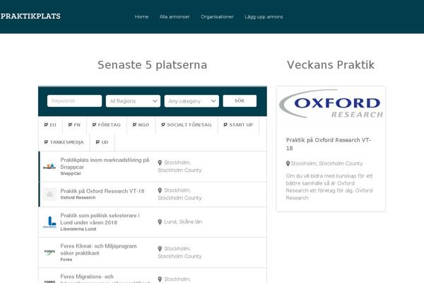 Jobify theme site design template sample