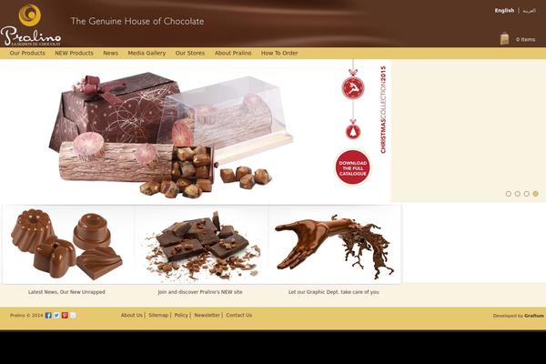 pralino.com site used Cream-theme