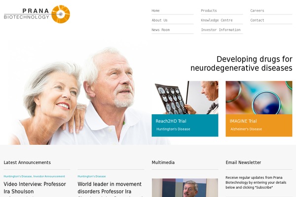 Prana theme site design template sample