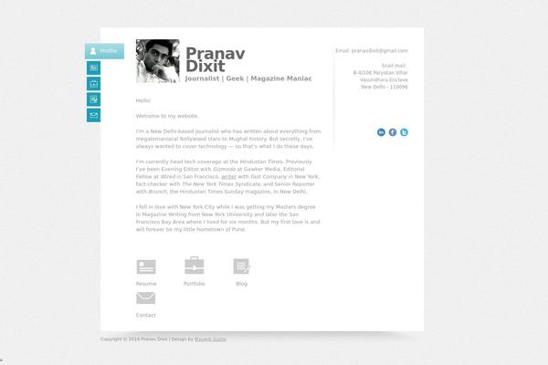 Biopic theme site design template sample
