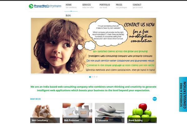 Site using OTW Portfolio Light plugin