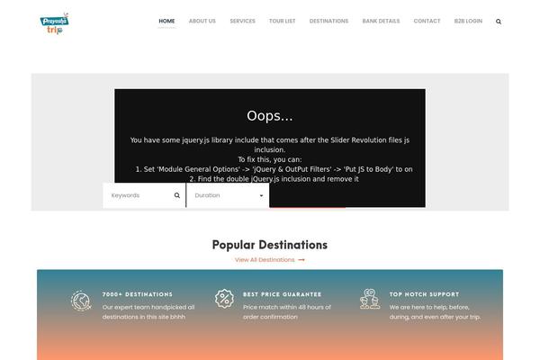 Site using Tourmaster plugin