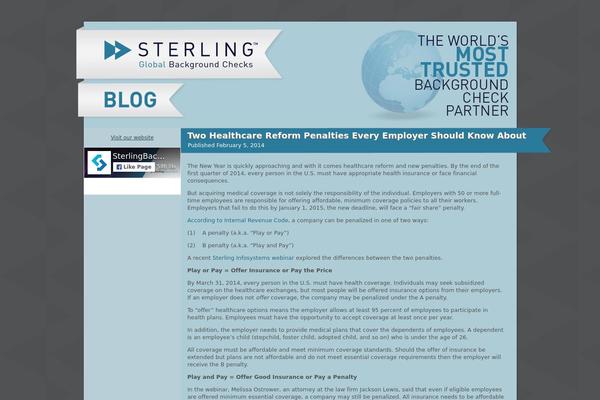 Blog theme site design template sample