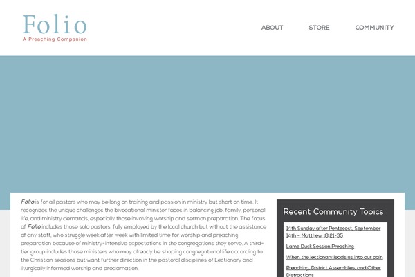 Folio theme site design template sample