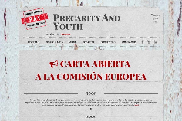precarityandyouth.org site used Easy-blogging