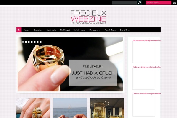 precieuxwebzine.com site used Webzine