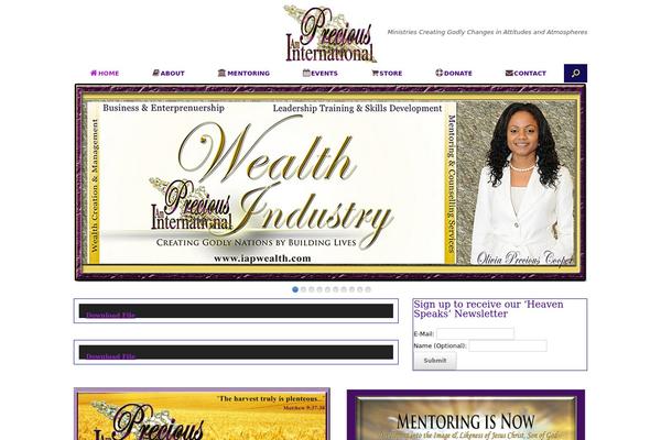 Vantage theme site design template sample