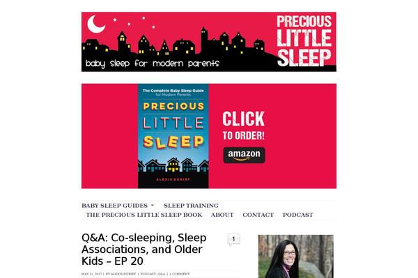 preciouslittlesleep.com site used Showit