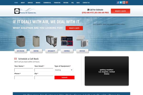 Precise theme site design template sample