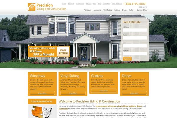 Precision theme site design template sample
