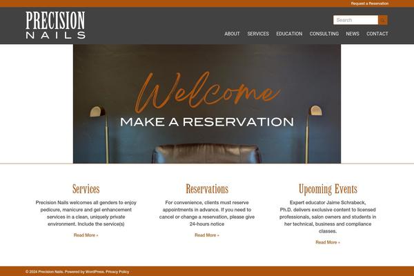 precisionnails.com site used Fonts