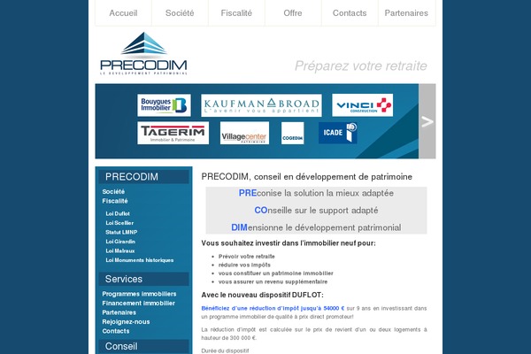 precodim.fr site used Copredim