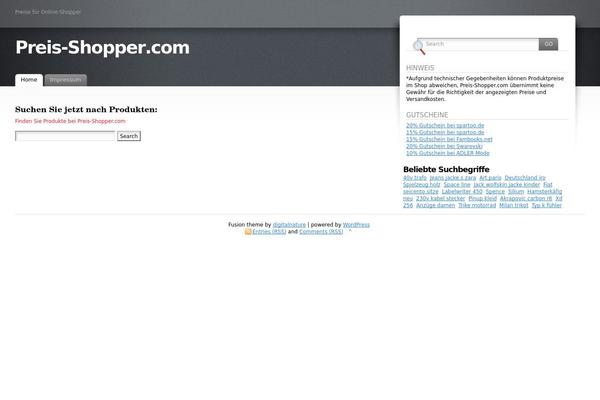 Fusion theme site design template sample