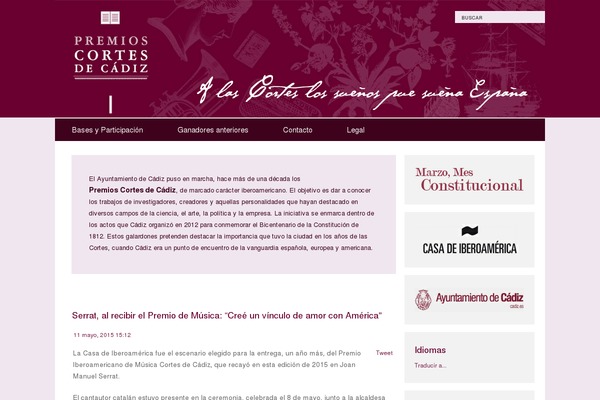 premioscortesdecadiz.es site used Theme1086