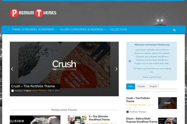Magazin theme site design template sample