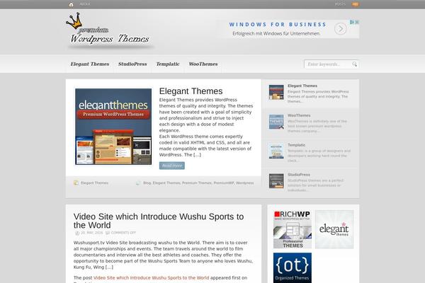 Headlines theme site design template sample