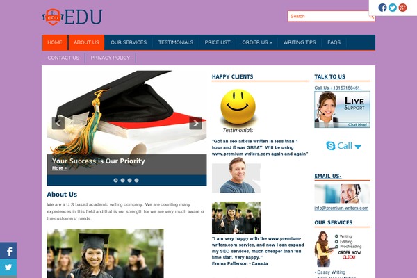 EDU theme site design template sample