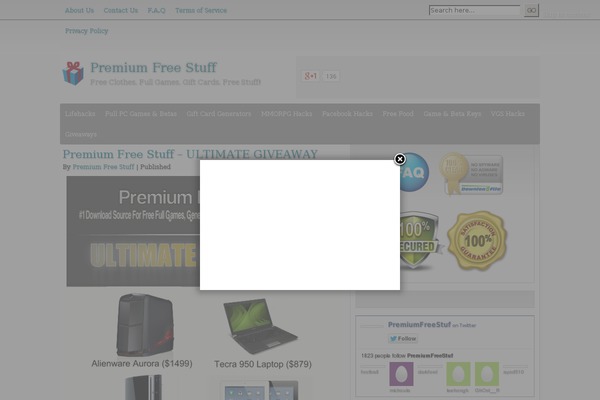 Site using Facebook Page Promoter Lightbox plugin