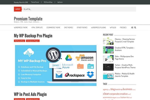 Infimag theme site design template sample