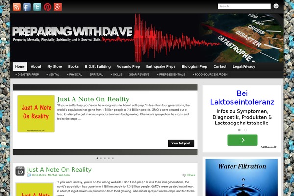 Site using Easy Table of Contents plugin