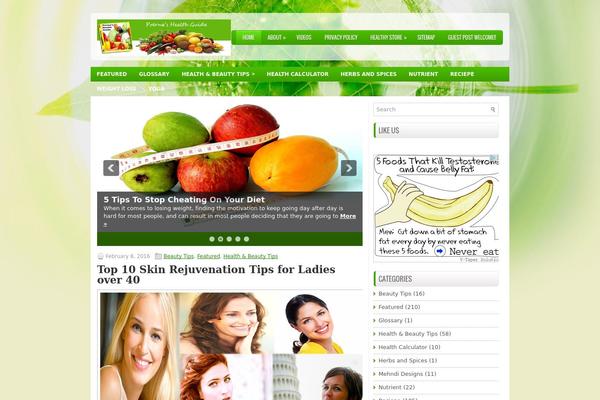 Healthstyle theme site design template sample