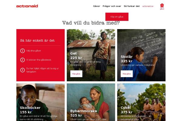 presentermotfattigdom.se site used Actionaid