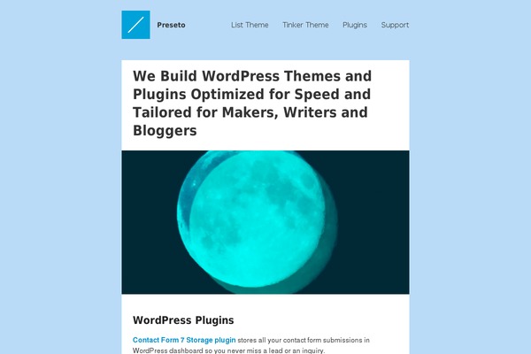 preseto.com site used Tinker-theme