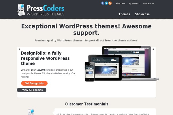 Designfolio Pro theme site design template sample