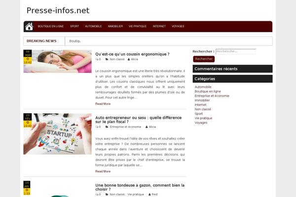 Top Mag theme site design template sample