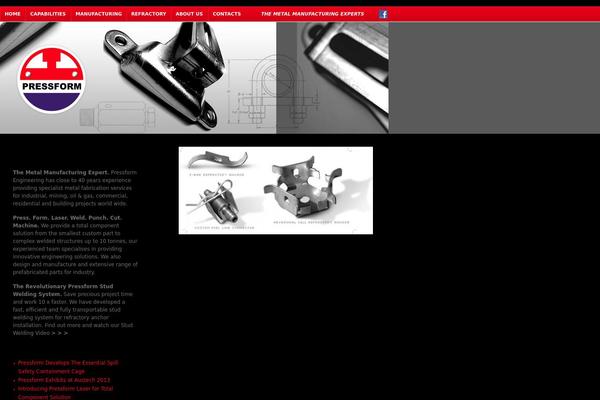 Press theme site design template sample