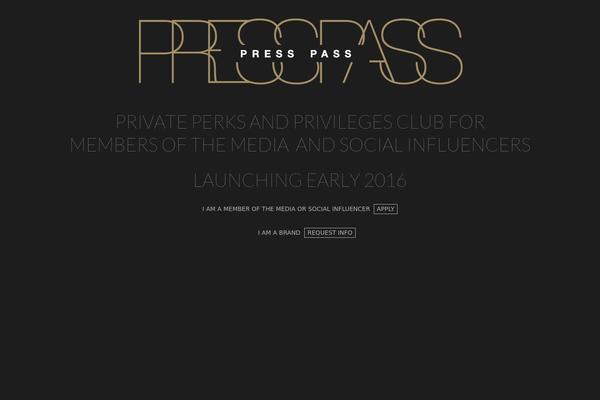presspassonline.com site used Coming-soon