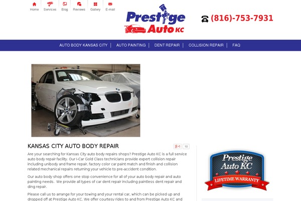 Prestige theme site design template sample