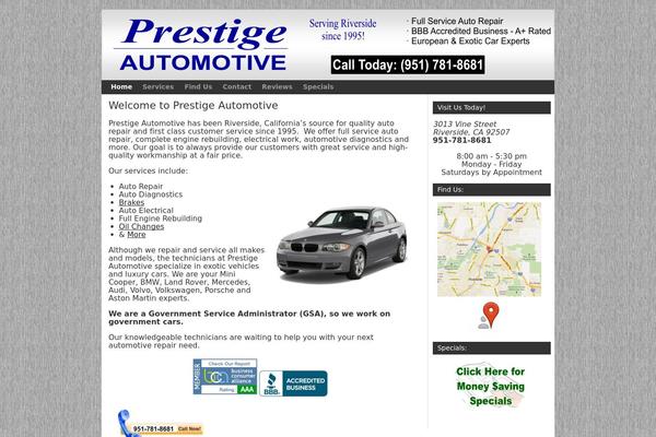 prestigeautosportgroup.com site used Smallbiz3.7.3