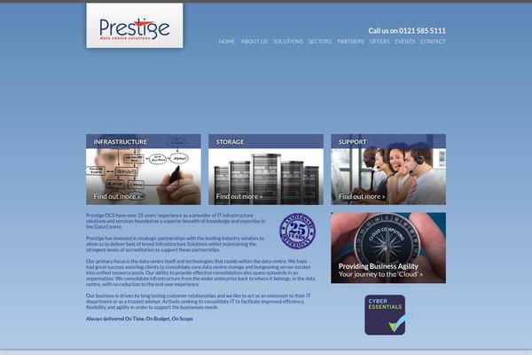 Prestige theme site design template sample
